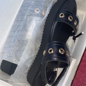 ASOS black & gold sandals ⚡️⚡️